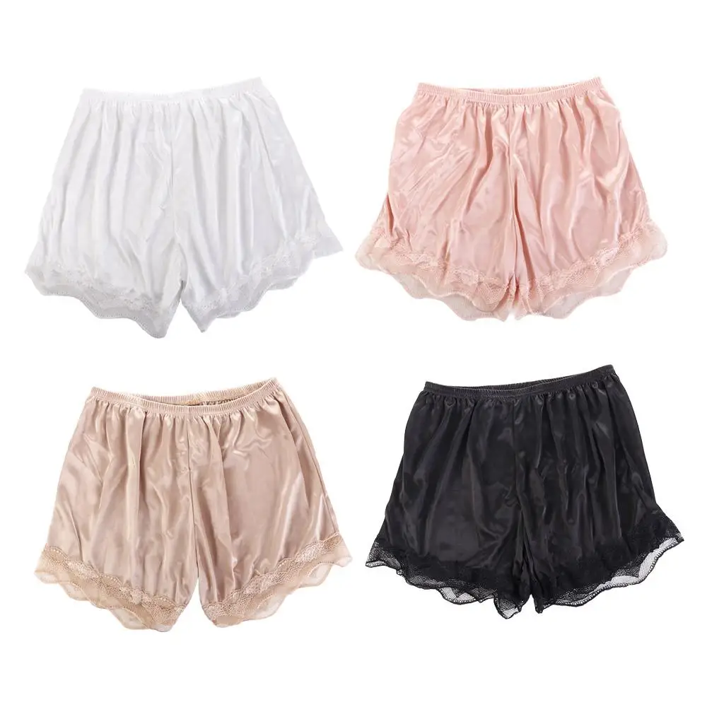 1pc Cool Fashion Women Satin Lace Lady Safety Shorts Polyester Leggings Pajamas Shorts