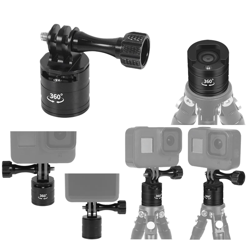 360 Grad drehbarer drehbarer Stativhalterung-Adapterhalter für GoPro 13 12 Insta360 Verlängerungsarmhalterung Action-Kamera-Zubehör – Detail 3