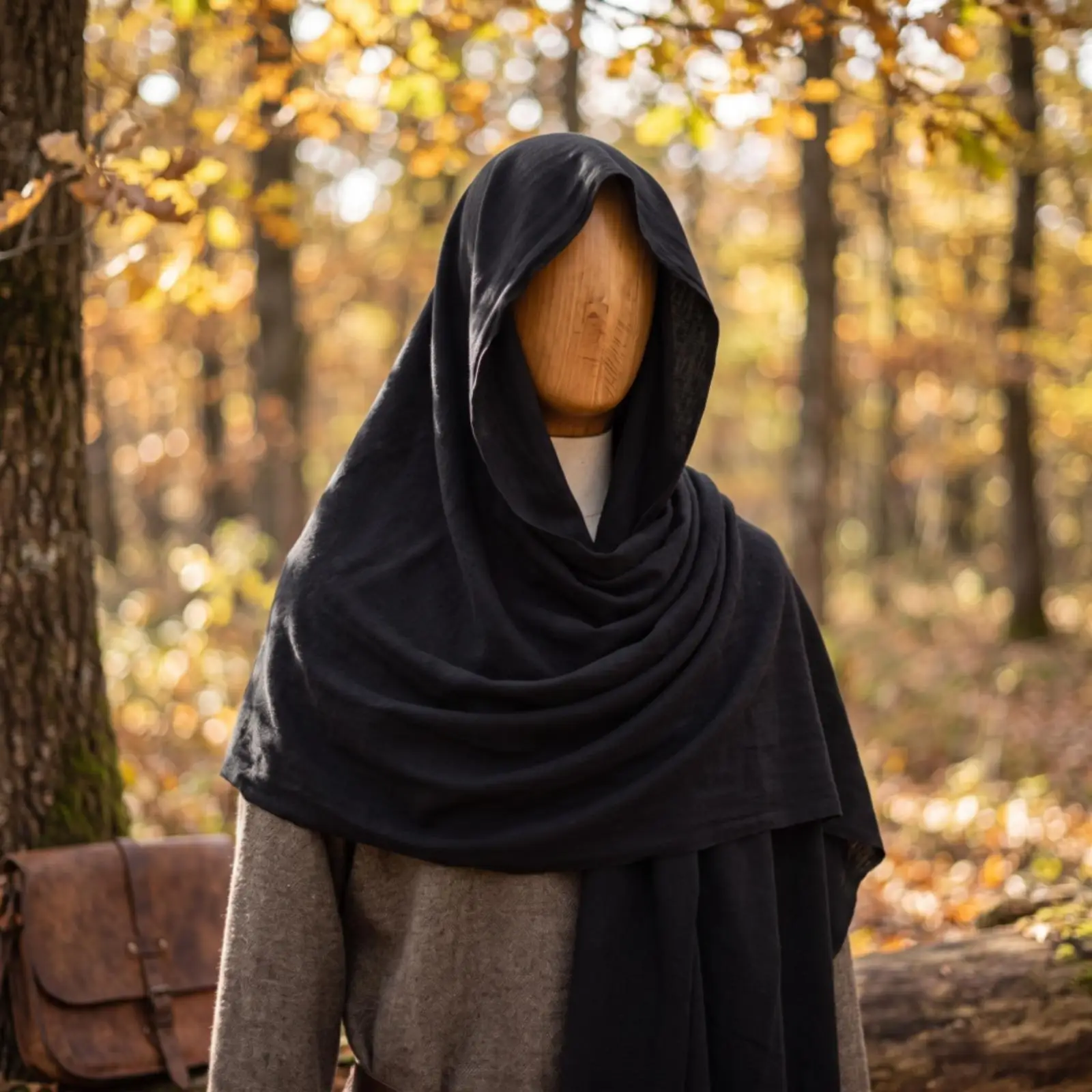 Hooded Scarf Cloak with Pins Lightweight Hooded Wrap Cloak Versatile for Cosplay