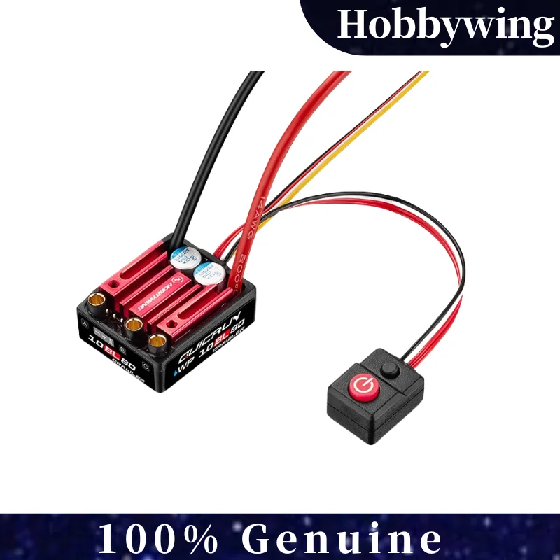 

Hobbywing Quicrun WP 10BL80 80A Brushless ESC 2-4S Waterproof for 1/10 RC Car Truck Compatible with Quicrun Outer 3530 SL Motor