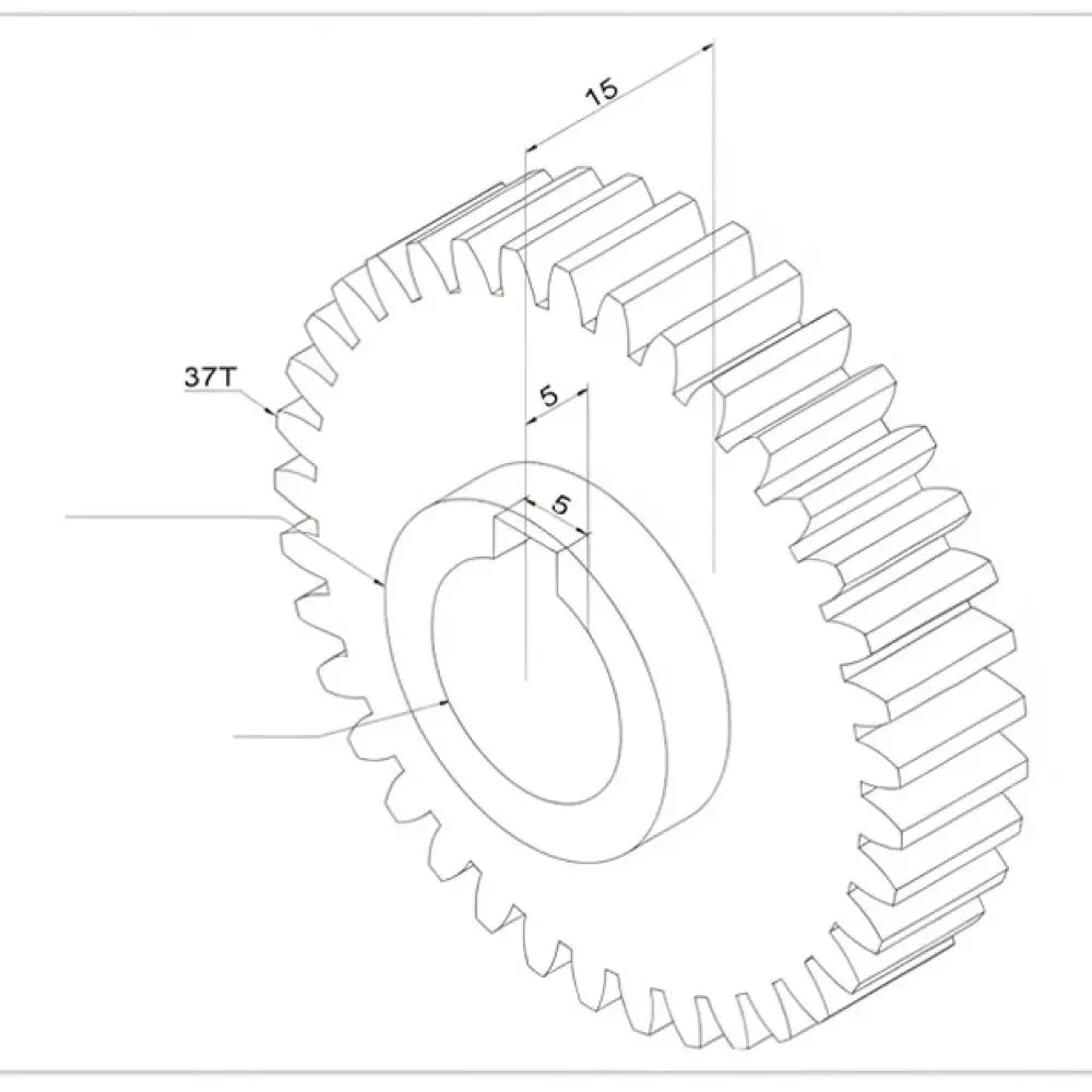 45 Steel Spindle Gear For WMD20V WMD25VL JYP250V JYP250VF JYP290VF P30 Milling Machine Mechanical Transmission System Spare Part