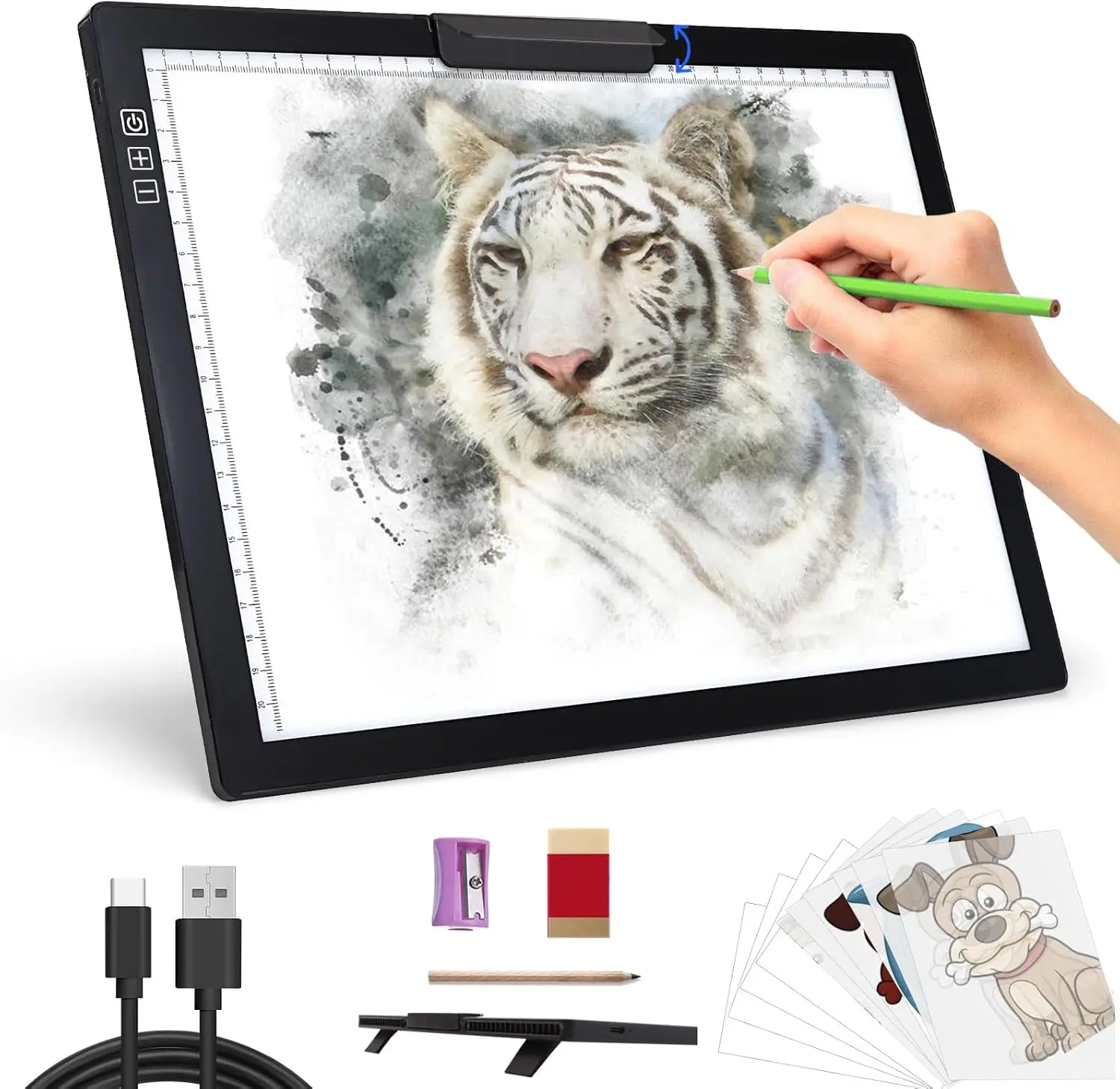 

Перезаряжаемая световая панель формата А4 с плавной регулировкой яркости, портативный световой планшет для алмазной вышивки и удаления винила