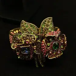 Fashion classic flower glass crystal bracelet