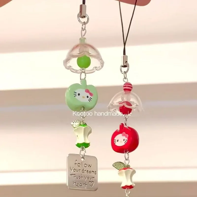 

Kawaii Hello Kitty Sanrio студенческие милые украшения для мобильного телефона детский брелок школьный кулон рождественские подарки для детей