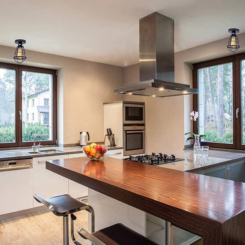 

1Pcs Iron Industrial Style Ceiling Light Home Decorative Indoor Wall Lamp Porch Aisle LED Light Indoor Ceiling Lamp