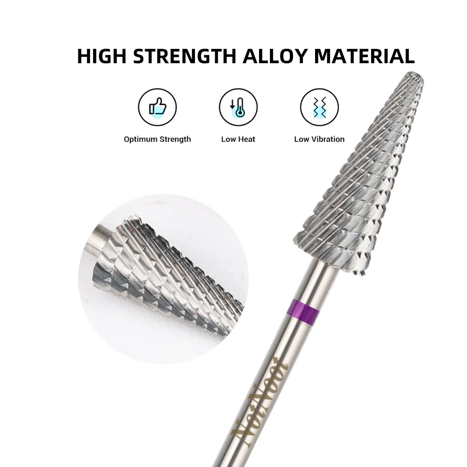 NotNoot Nail Drill Bits, 3/32'' Multi-function, Suitable for Manicure Pedicure Cuticle Gel Polishing, Right hand use only