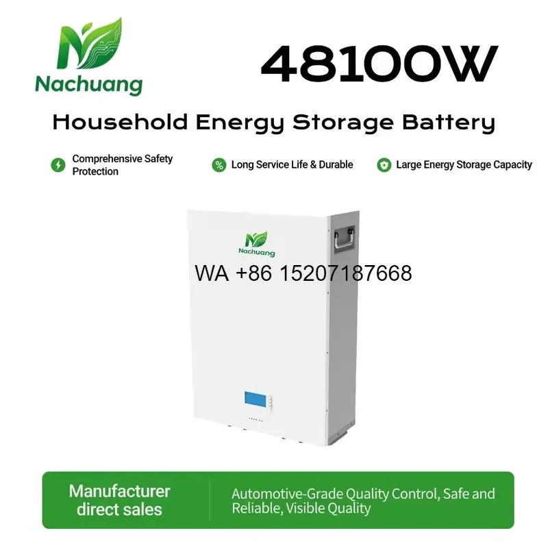 Wmwmnu for LiFePO4 Battery Storage System 48V 100Ah Wall Mounted Hybrid Grid Solar Energy Storage for Villa