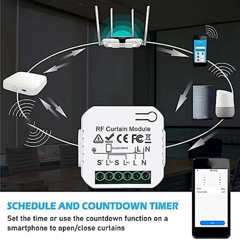 Tuya Wifi Smart Curtain Switch Controllers Roller Blinds Shutter Motor Smart Life APP Remote Control Alexa Google Home Durable