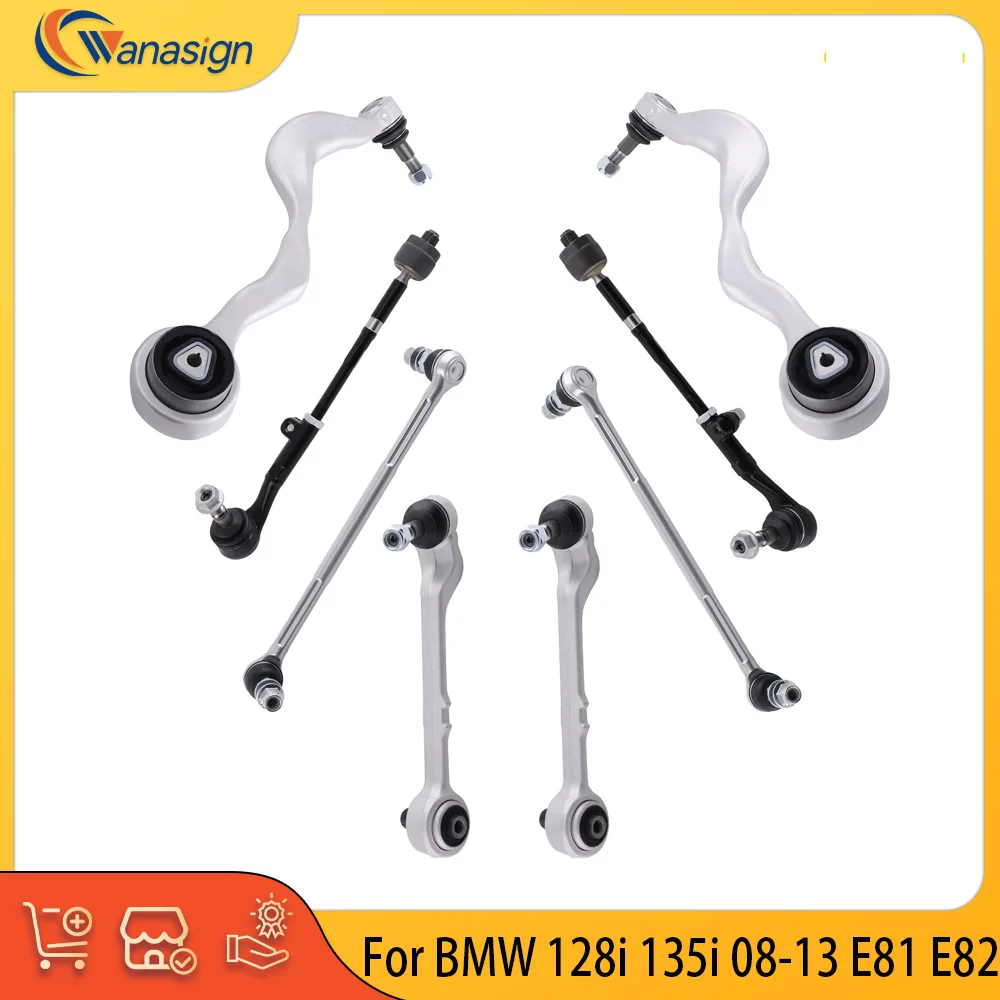 Chassis Parts 8x Front Lower Rearward & Forward Control Arm For BMW 128i 135i 08-13 E81 E82 31126769797 31126769798 31126770849