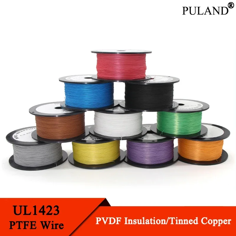 

5~50m PTFE Wire UL1423 Silver Plated Single Core Cable (No Scroll) High Temperature Micro Fine Copper Wires DIY Electronic Cable