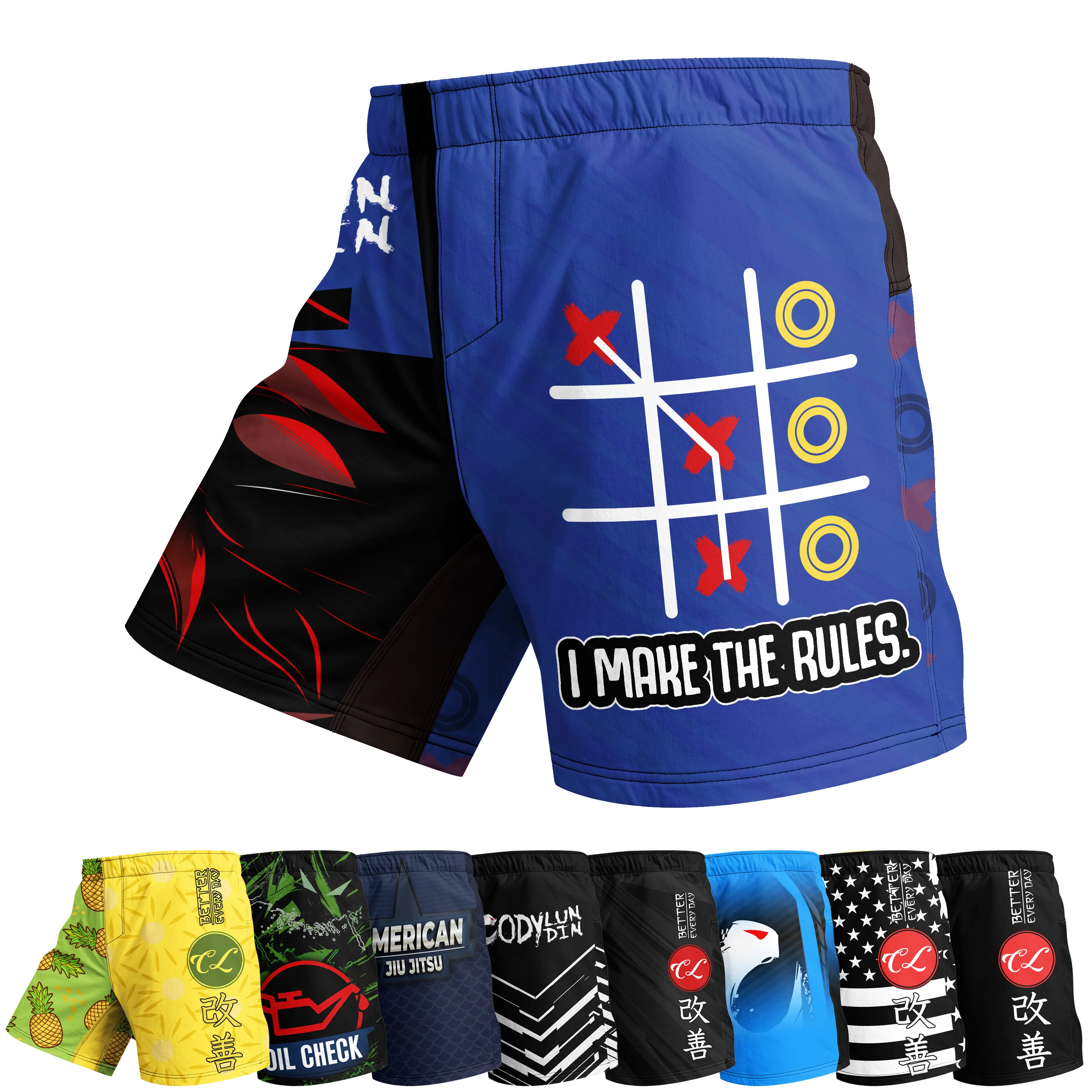 High Quality Cody Lundin Boxing Mma Shorts Fighting Wear Compression Wholesale Grappling Mma Shorts With Rubber Waist