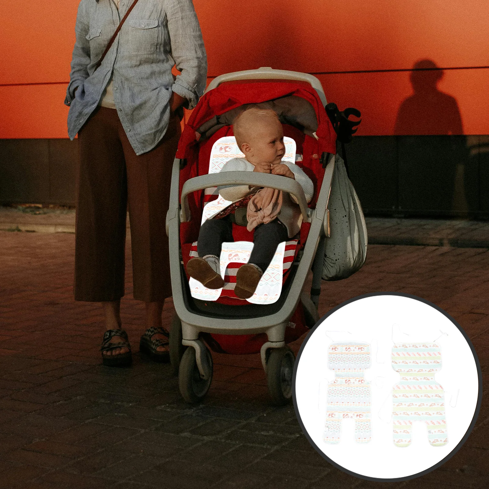 2 قطعة وسادة عربة طفل عكسها سميكة الحشو الباندا الأرنب نمط العالمي صالح لمعظم عربات الأطفال مقاعد السيارة كرسي مرتفع