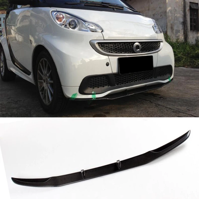 Carbon Fiber Front Bumper Lip Chin Spoiler for Mercedes Benz Smart Fortwo Coupe Convertible 2012 2013 Car Front Bumper Lip FRP