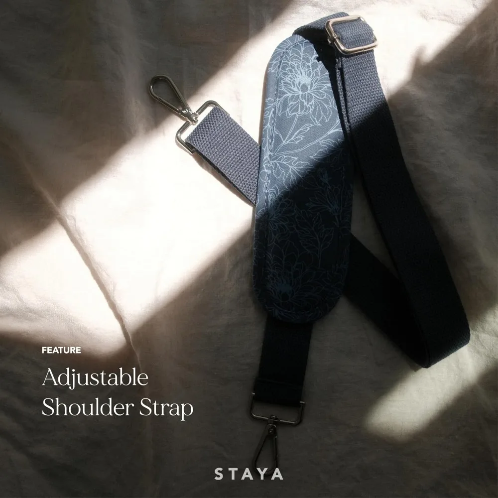 حقيبة نسائية مبطنة لعطلة نهاية الأسبوع - رفيق مثالي للسفر، مثالية لرحلات عطلة نهاية الأسبوع، تصميم بتلات النيلي