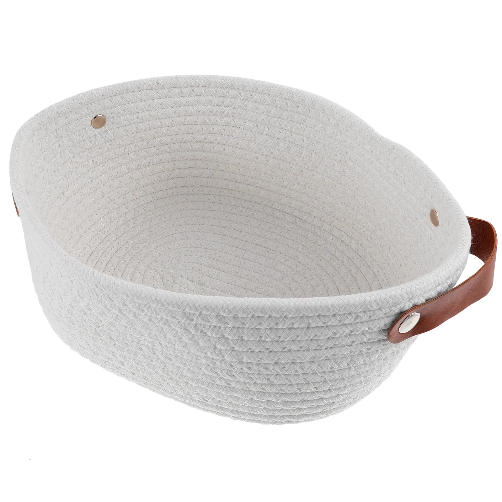 

Cotton Small Snack Rope Basket Toy Cotton Rope Storage Basket Rack Decor ganizer Bathroom Container