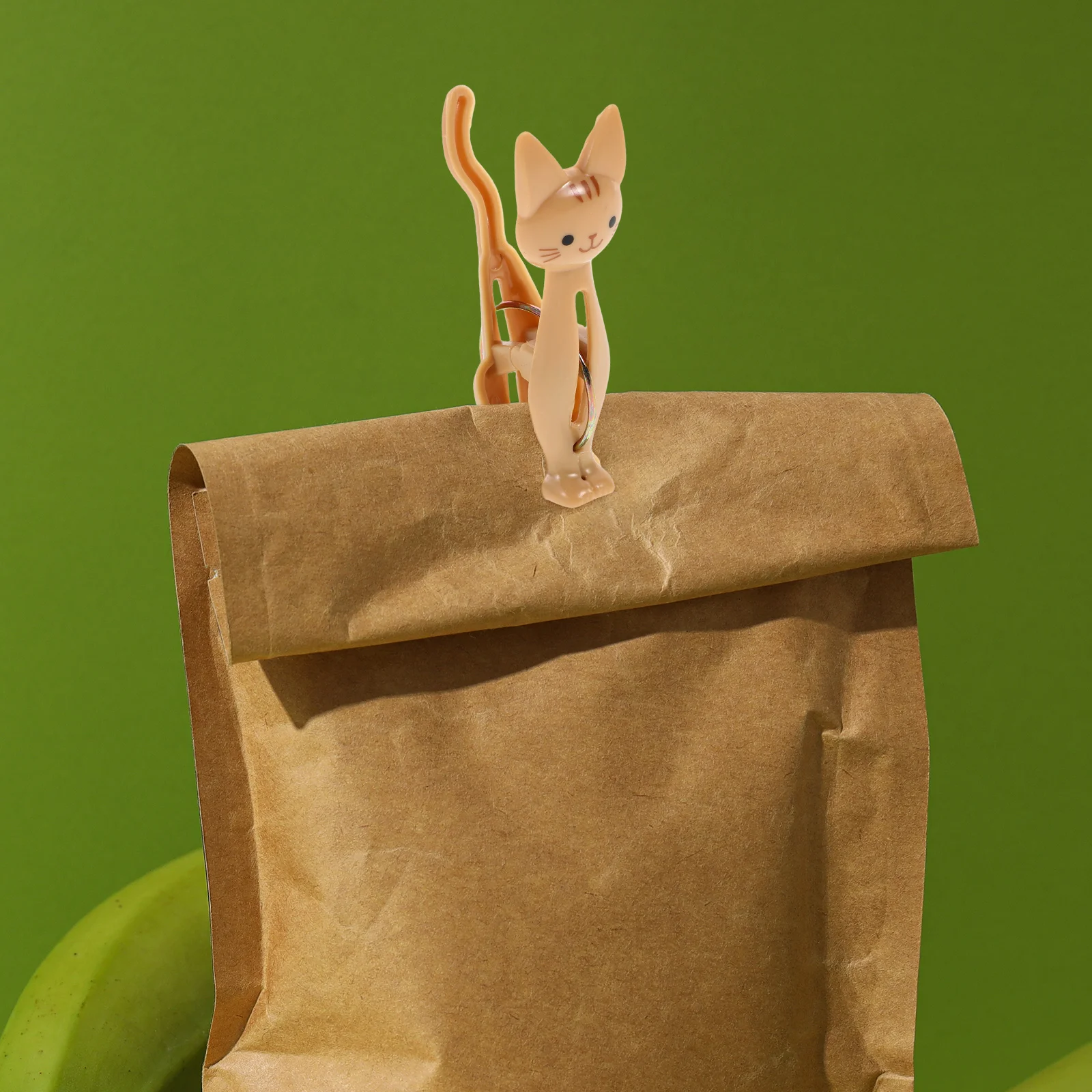 

4pcs Windproof Clips Cute Cartoon Bag Clips Animal Chip Clothespins Strong Grip Seal Snack Bags Kitchen Office Storage
