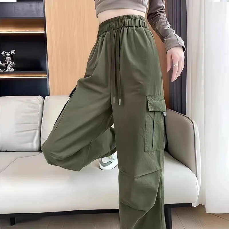 

Летние повседневные камуфляжные рабочие брюки для женщин: облегающие, свободные, винтажные, длинные, тонкие, универсальный дизайн