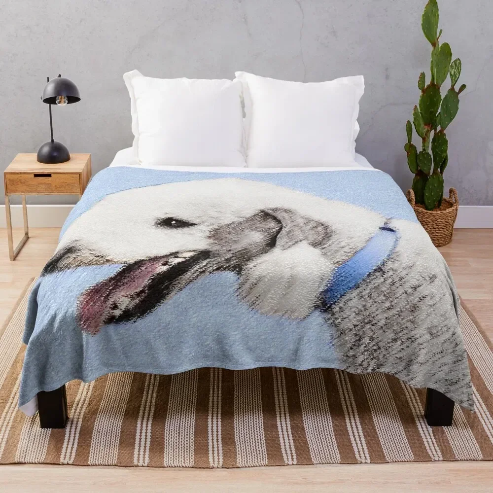 Bedlington Terrier Throw Blanket Kid'S Plaid on the sofa Weighted Blankets