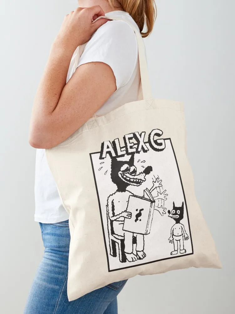 

(Sandy) Alex G Storytelling logo Essential Tote Bag shopping trolley bag Canvas shoulder bag tote bags aesthetic Shopper