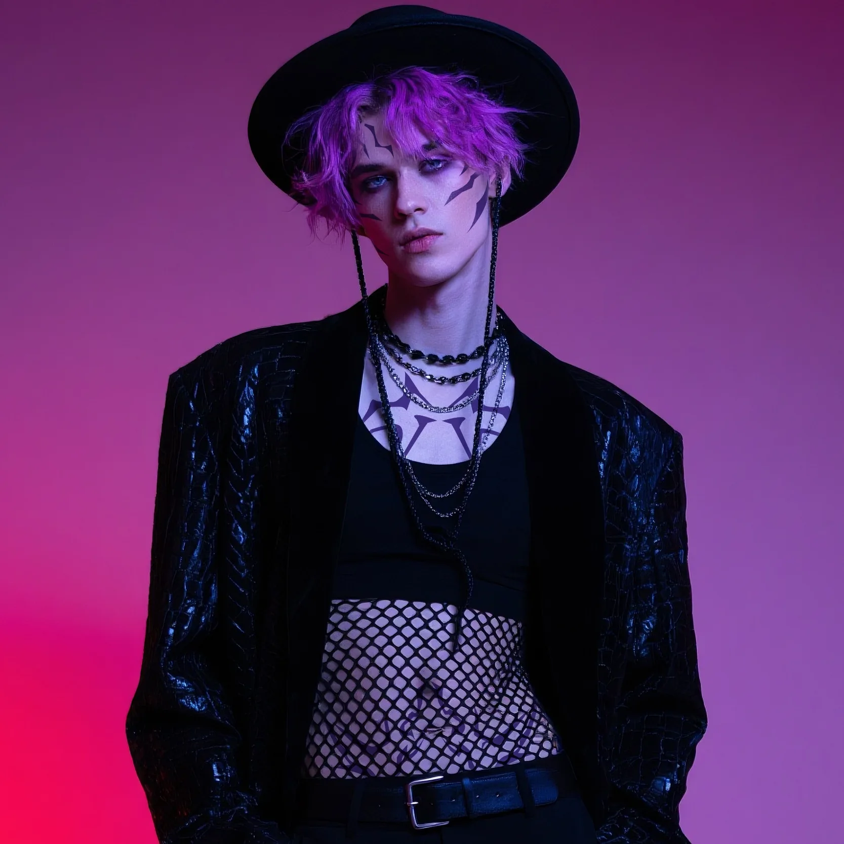 8 個 Kpop デーモンハンターズ ルミ・カン コスプレ小道具 タトゥーステッカー ルミタトゥー 悪魔化ステッカー ハロウィンパーティーギフト用