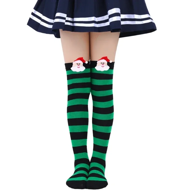 Kids Warm Stockings for Christmas Thigh High Socks for Festival Stretchy Winter Socks Breathable Leggings Leg Warmers 15UB