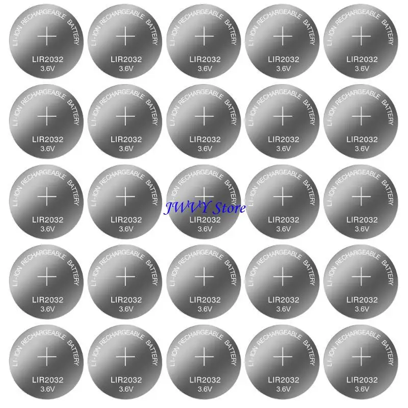 573A Set of 5/10/15/20/25/30pcs 3.6V 40mAh LIR2032 Batteries LIR 2032 Button Cell Rechargeable Battery Replace for CR2032 view 6