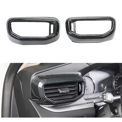 For Ford Explorer 2020 2021 ABS Carbon Fiber Front Side Air Conditonnal Vent Cover Trim AC Outlet Panel Interior Accessories