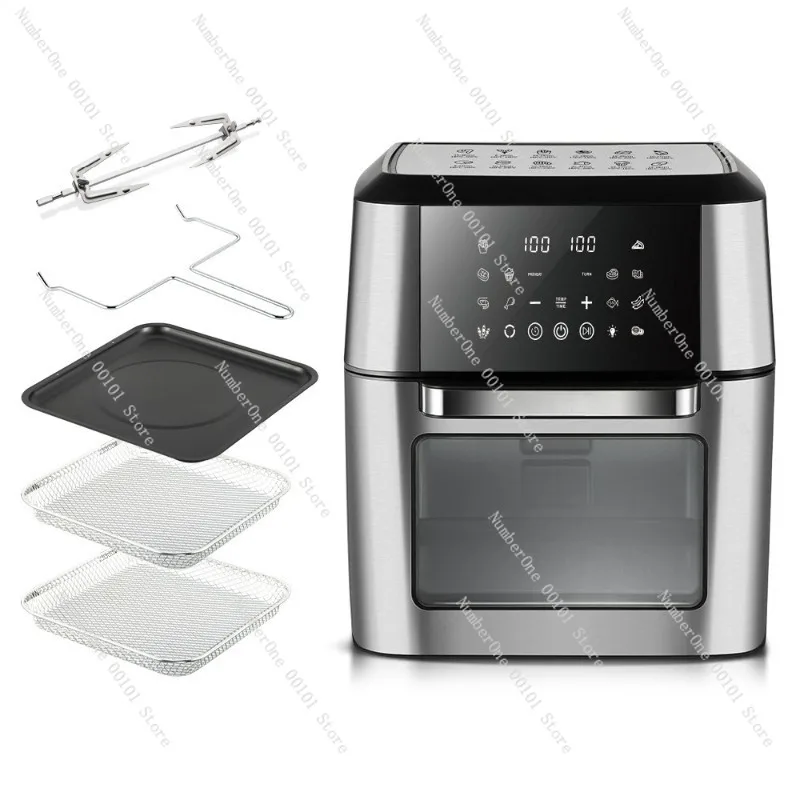2026 European Standard Air Fryer 12L Large Capacity Multifunctional Household Electric Fryer Visible Window Smart Touch Screen