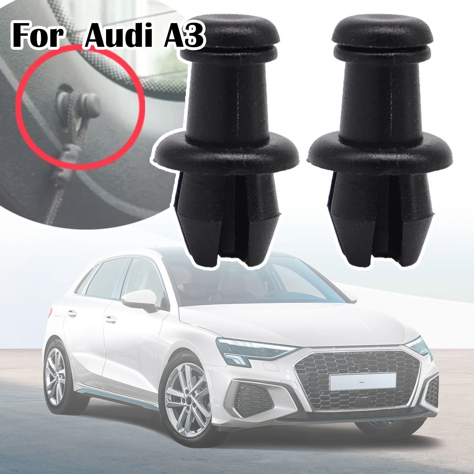 

For Audi A3 8P 8V Q2 Q3 F3 Q5 8R Rear Trunk Cargo Parcel Shelf String Clips Holder Pivot Cord Hanger Accessories 2003 - 2020
