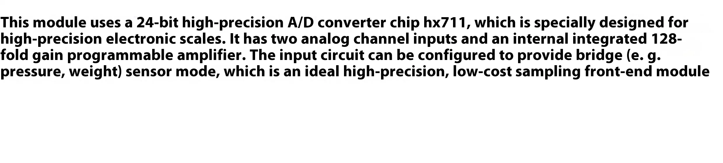 HX711 AD serielle Schnittstellenmodule, Einzelchip-Waage, elektronischer Wägesensor, 24-Bit-Präzisionsdrucksensor – Detail 2