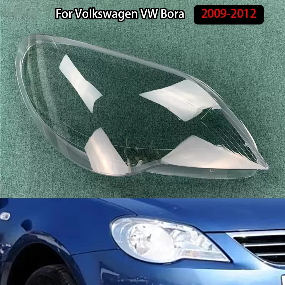 

For Volkswagen VW Bora 2009-2012 Headlights Cover Transparent Headlamp Shell Lens Replace Original Lampshade Plexiglass