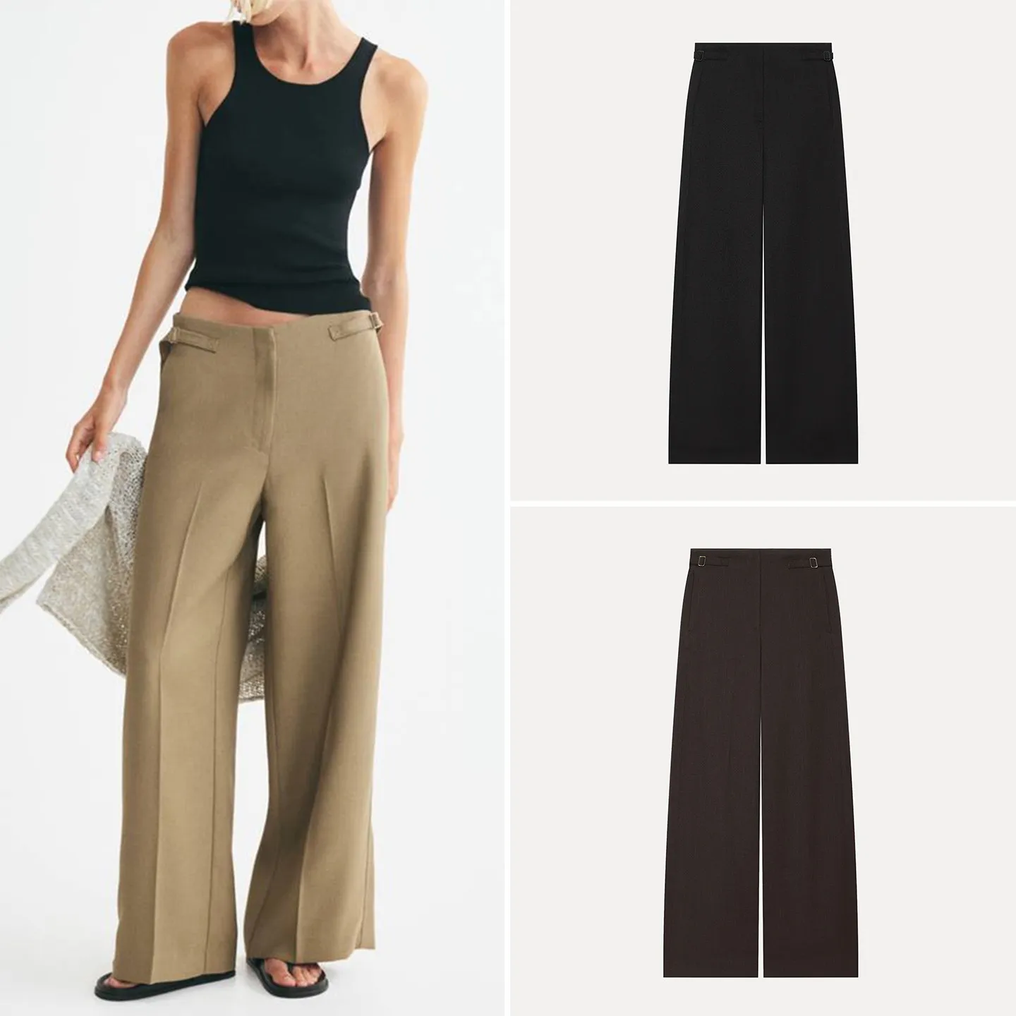 ZADATA Women's Wide Leg Pants Loose Fit Slimming Autumn 2026 New Style Versatile Personality Casual Trousers for Ladies