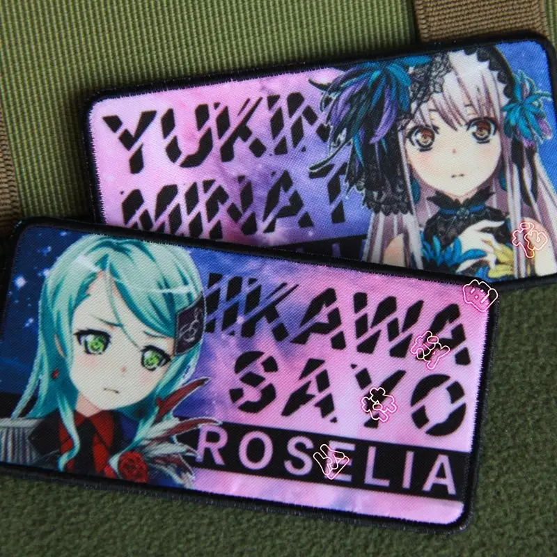 Anime BanG Dream Roselia Embroidered Emblem Patch Badge DIY Outdoor Backpack Applique Costumes Accessories