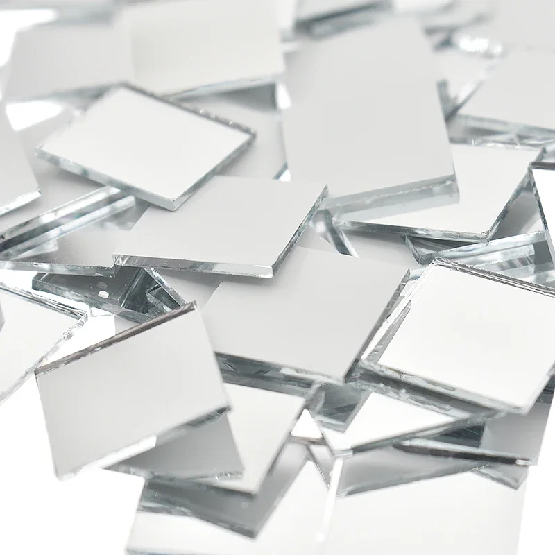 100/200/500Pcs 10x10mm/15x15mm Mini Acrylic Square Mirror Mosaic Tiles Bulk Mirror Wall Sticker For Diy Crafts Home Decoration