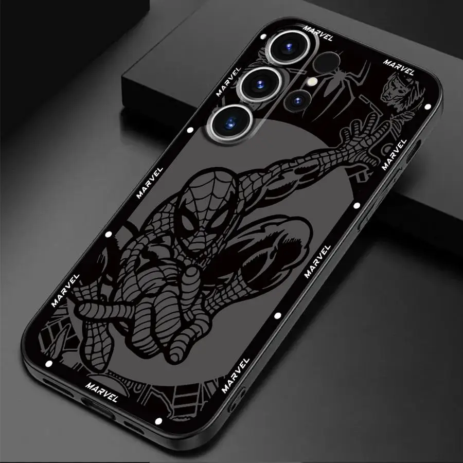 Marvel Iron Man Sqiderman Phone Case for Samsung Galaxy S25 S24 Ultra S23 Ultra S22 Plus S21 5G S20 S21 FE S22 Ultra S24 Funda