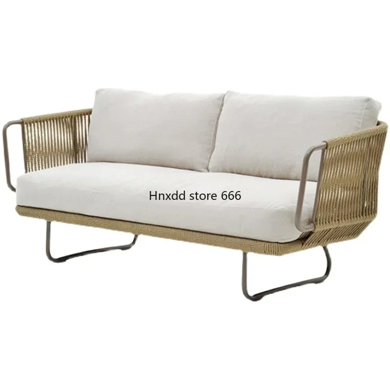 Outdoor sofa table and chair rattan chair combination