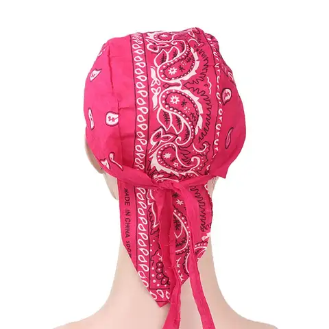 Män Kvinnor Snabbtorkande Huvudduk Bomull Pirathatt Utomhussport Cykling Bandana Svettabsorberande Cancer Chemo Cap Muslimsk Turban 8 best sales bandana biker - №1