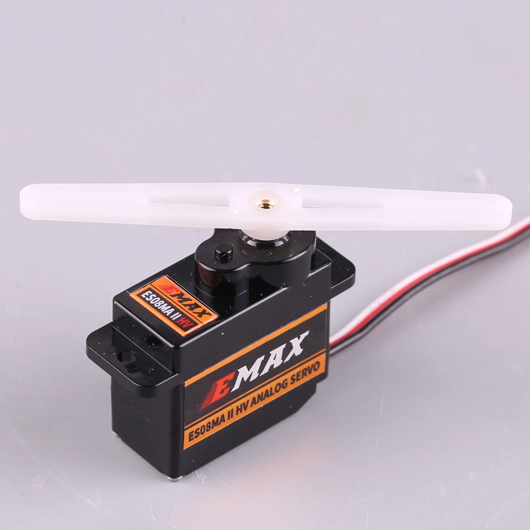 EMAX ES08MA II HV 12G Servo analogico ad alta tensione con ingranaggi metallici per auto da barca aereo elicottero RC - Servo telecomandato universale