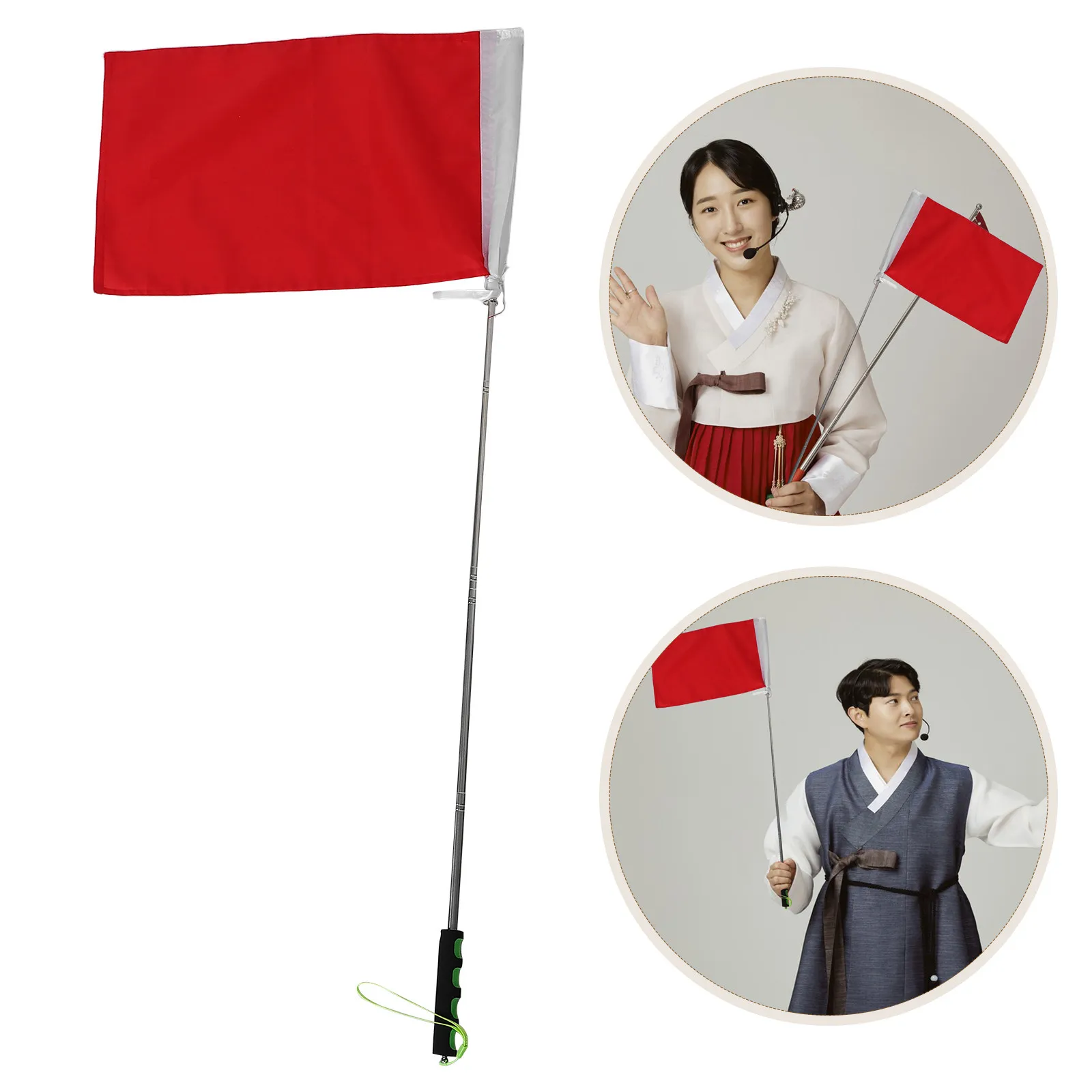 Telescopic Handheld Flag Tour Guide for Kids School Outdoor Excursions Bright Colored Mini Flags on Stick for Sports