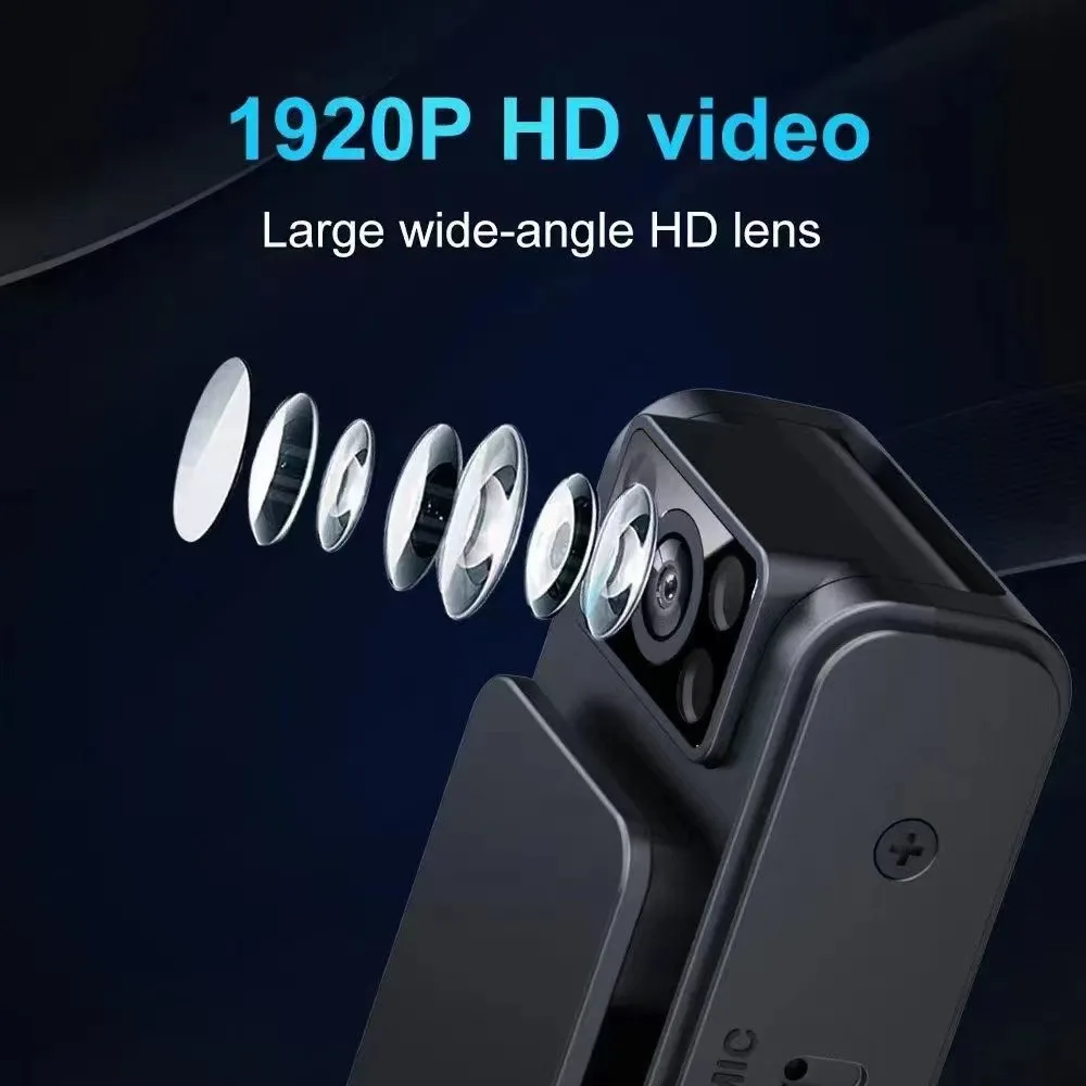 1080P Wifi Action Camera Portable Infrared Night Vision Pocket Action Camera FHD Camera Sport Action Cam Long Battery Life 128G