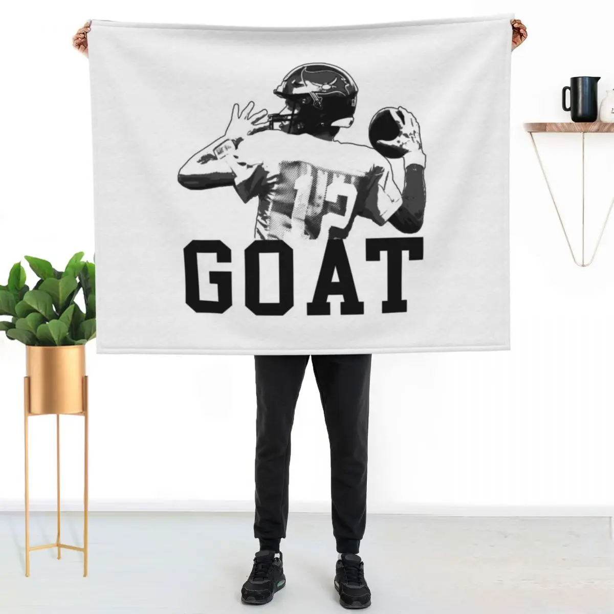 Brady Goat Throw Blanket Bed Fashionable warm for winter Soft Nap Bed covers Kid'S Blankets