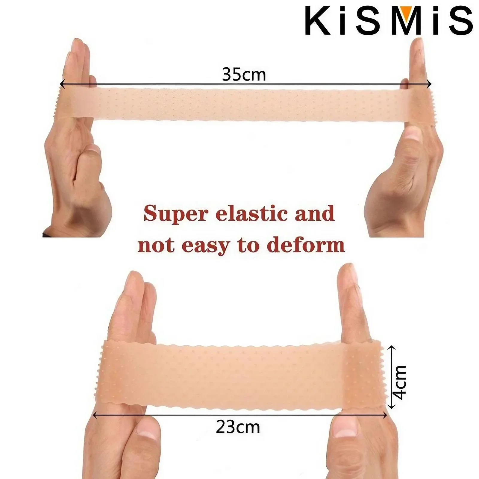 KISMIS-Diadema ajustable de silicona para pelucas, banda de goma para el cabello de alta elasticidad, 1 unidad