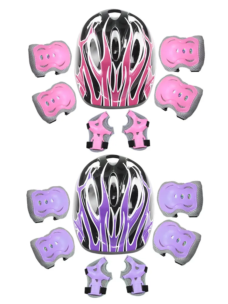 AliExpress BraceTop 7Pcs/Set Kids Ages 3-10 with Wrist Guard and Knee Pads Elbow Pads Adjustable Protective Gear for Toddler Skating Cycling Scooter