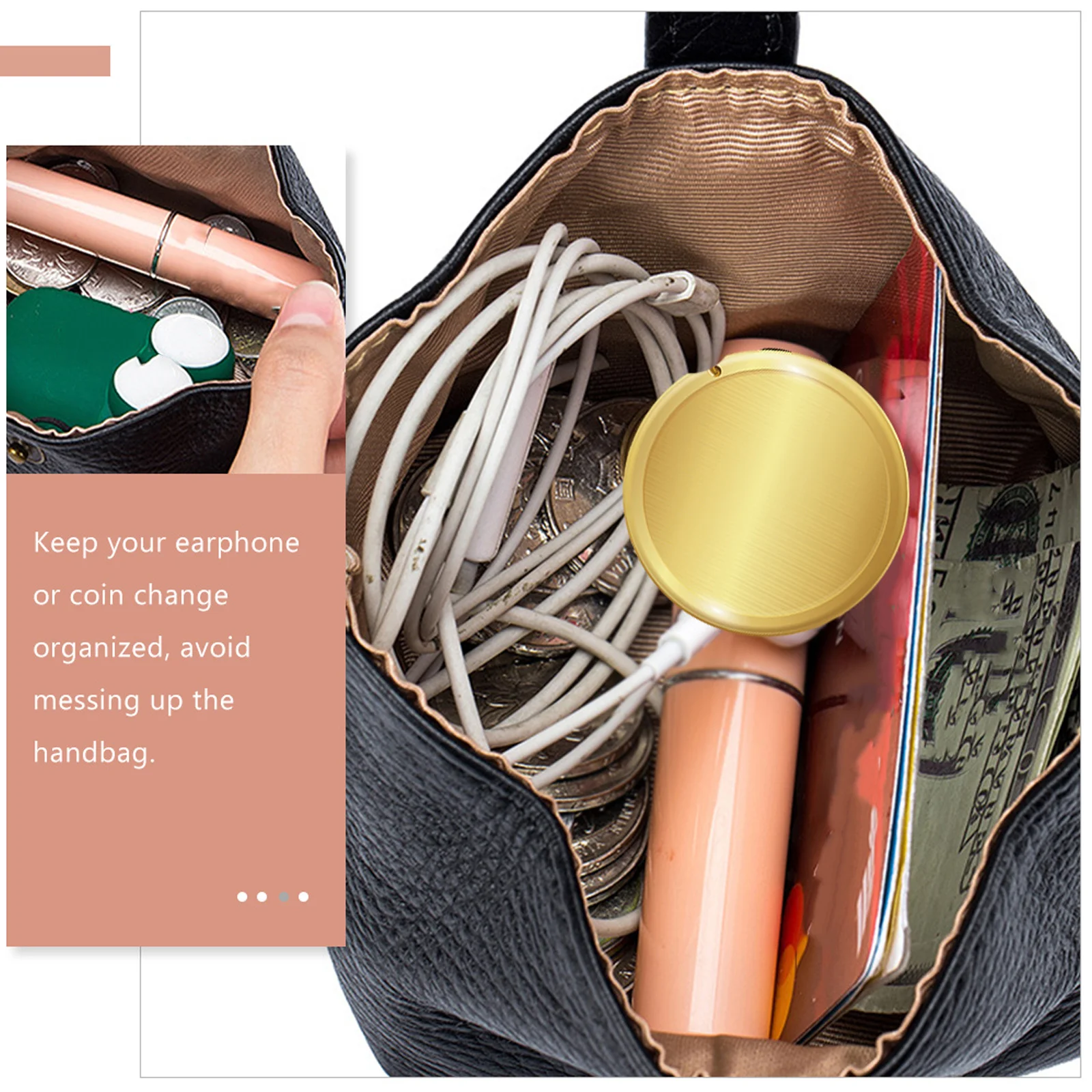 

Lipstick Storage Coin Purse Compact Small Purse Wallet Pouch Practical Buckle Design Travel Coin Change Organizer