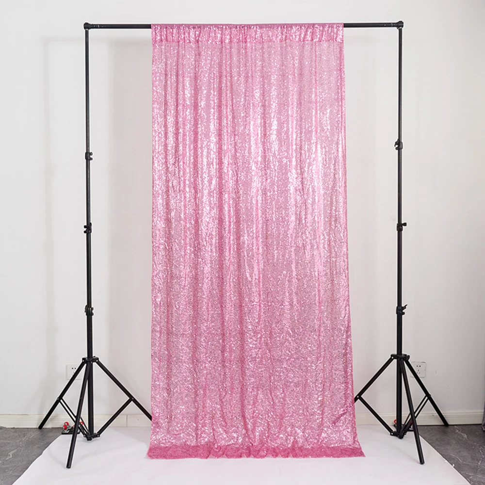 2 Panels Sequin Backdrop Gold for Photography Glitter Fabric Curtain Drapes Background Wedding Parties Home Shimmer Wall DIY