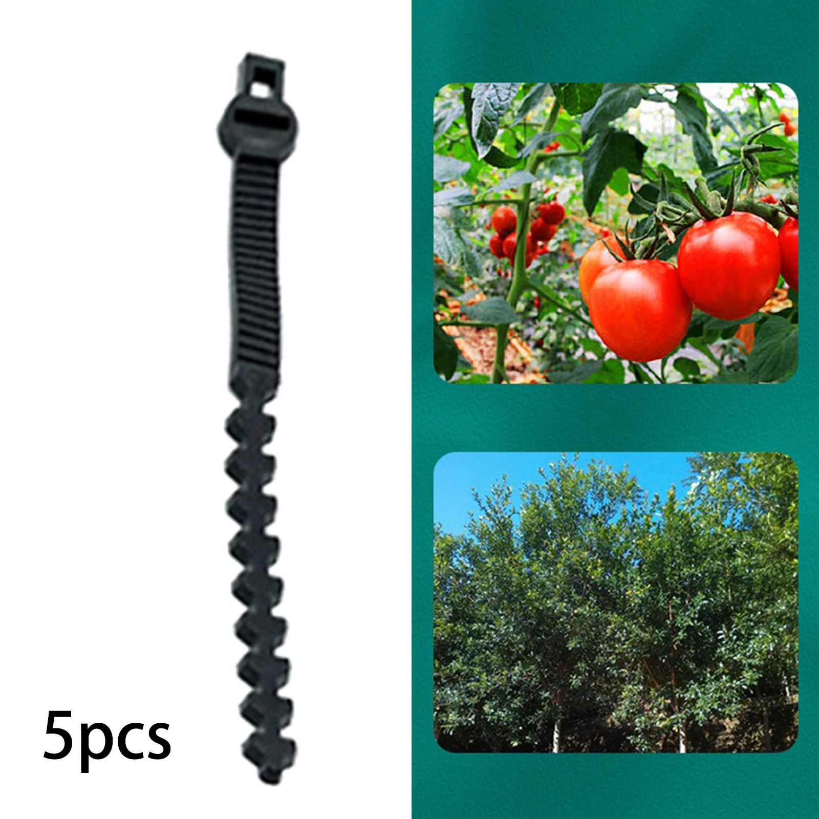 5Pcs/Set Adjustable Interlock Garden Tree Ties Heavy Duty Flexible Rubber Locking Strap for Garden Plant Support Tree