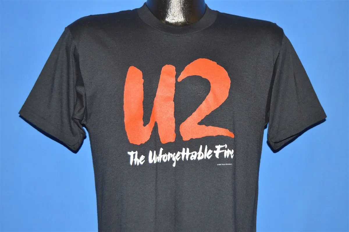 80s U2 the Unforgettable Fire Tour 1984 T-shirt Medium