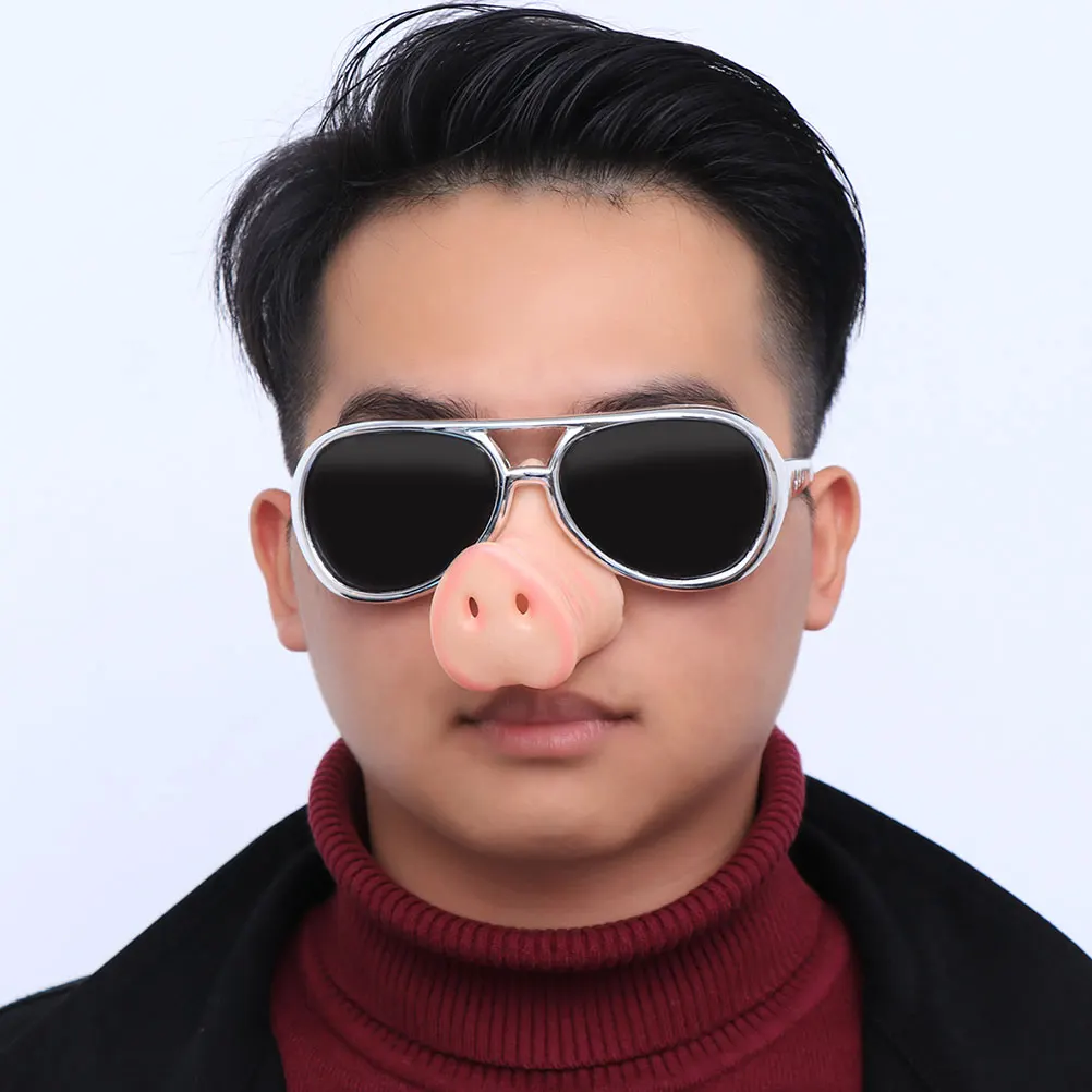 

2Pcs Pig Nose Glasses Funny Cosplay Party Glasses Creative Photo Props Unique Pig Nose Eyeglasses Party Supplies