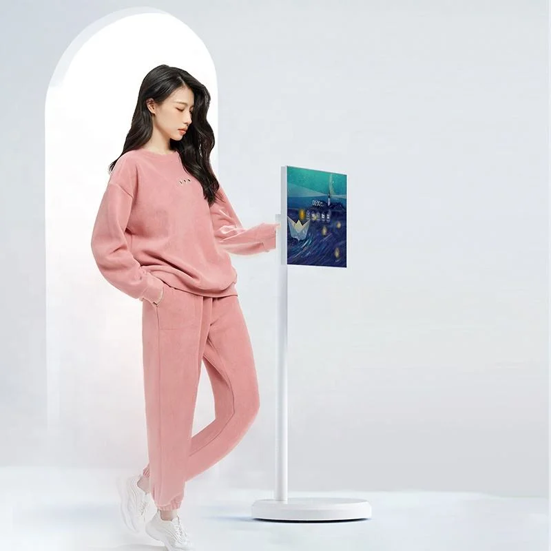 32-Inch Portable TV with Incell Touch Screen | 8G RAM+128G Storage | 1080P TV on Wheels | Bestie Screen Built-in | 8H Video Play