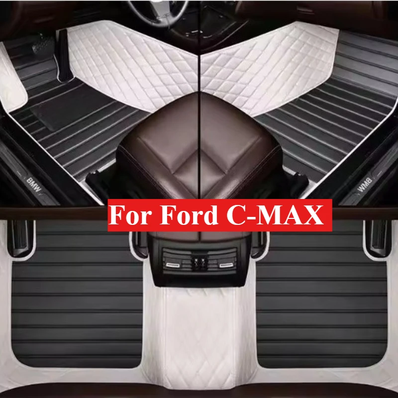 Maßgeschneiderte Auto-Fußmatten für Ford C-MAX 2006–2018, Autoteppiche, Fuß, Coche, Zubehör, Wetter, Anti-Rutsch-Einlagen, Innenteppiche, Kofferraum